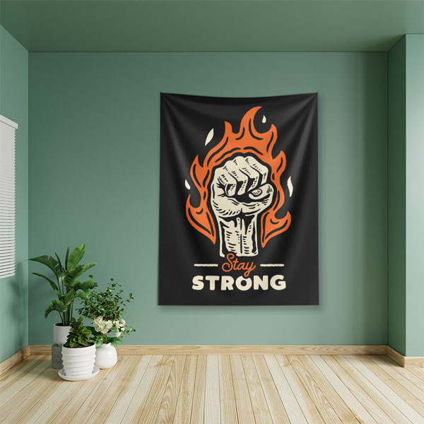 Stay Strong Spor Duvar Örtüsü 5883