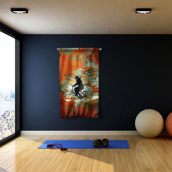 Bisiklet Spor Duvar Flaması 5886