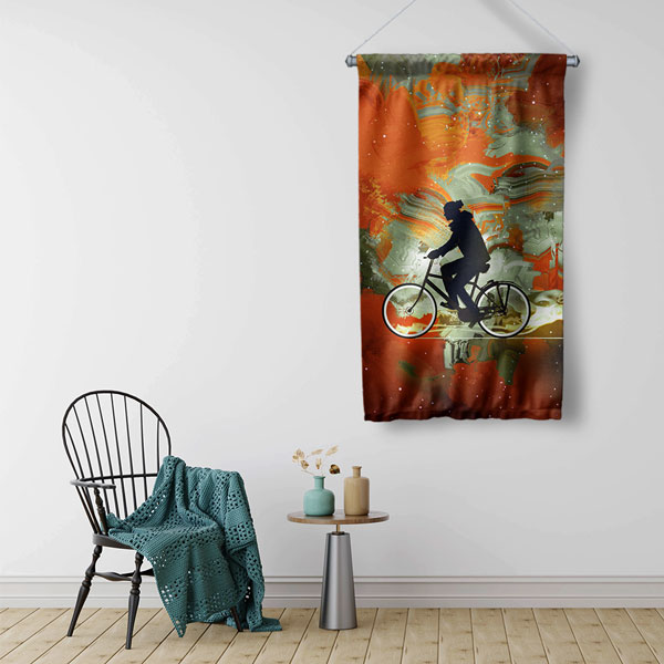 Bisiklet Spor Duvar Flaması 5886