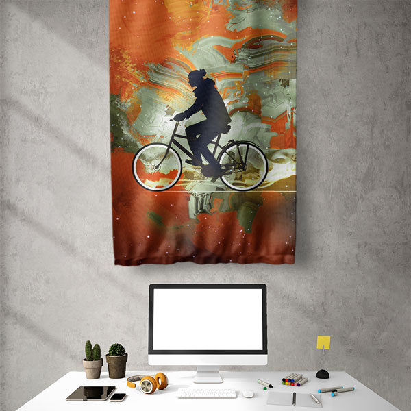 Bisiklet Spor Duvar Flaması 5886