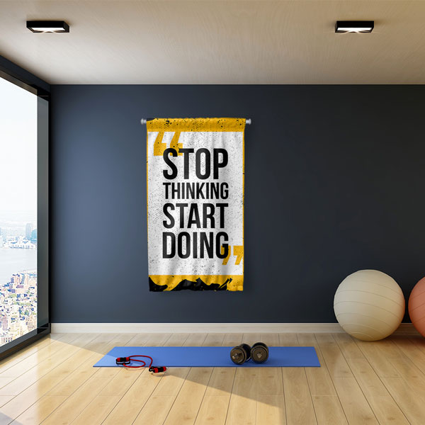 Stop Thinking Start Doing Duvar Flaması 5896