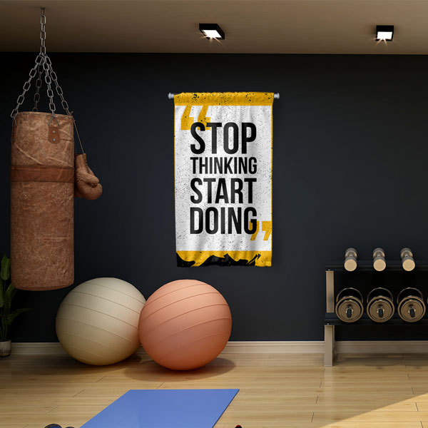 Stop Thinking Start Doing Duvar Flaması 5896