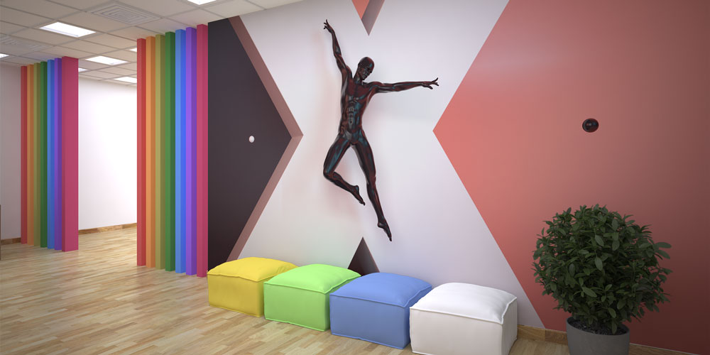 Modern Atletik Figür Duvar Kağıdı 5827