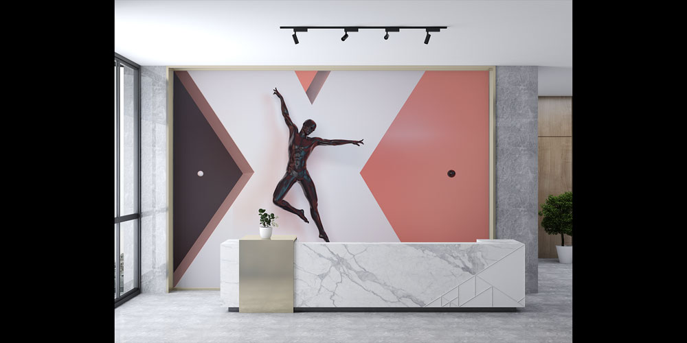 Modern Atletik Figür Duvar Kağıdı 5827