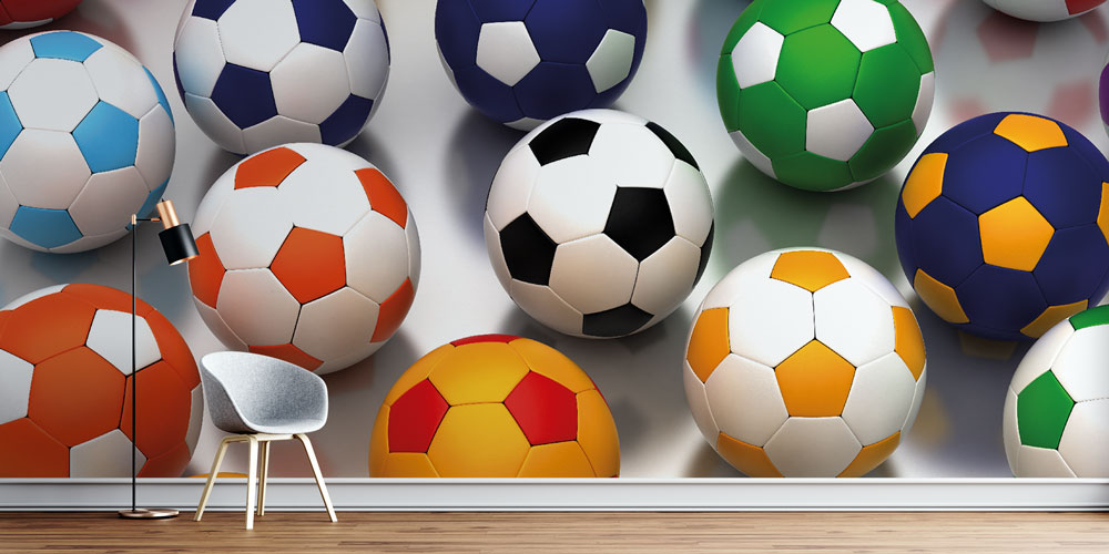 spor-duvar-kagidi-5837-00 Renkli Futbol Topları Duvar Kağıdı 5837