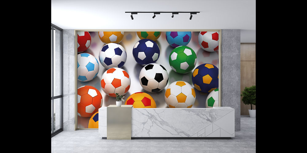 Renkli Futbol Topları Duvar Kağıdı 5837