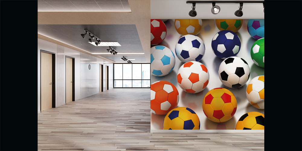 Renkli Futbol Topları Duvar Kağıdı 5837