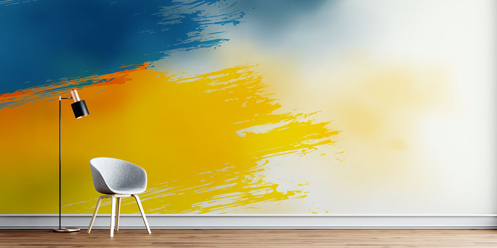 Spor Temalı Renkli Soyut Duvar Kağıdı 5854