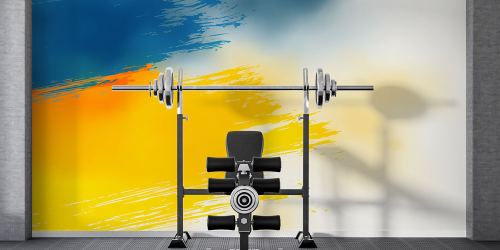 Spor Temalı Renkli Soyut Duvar Kağıdı 5854