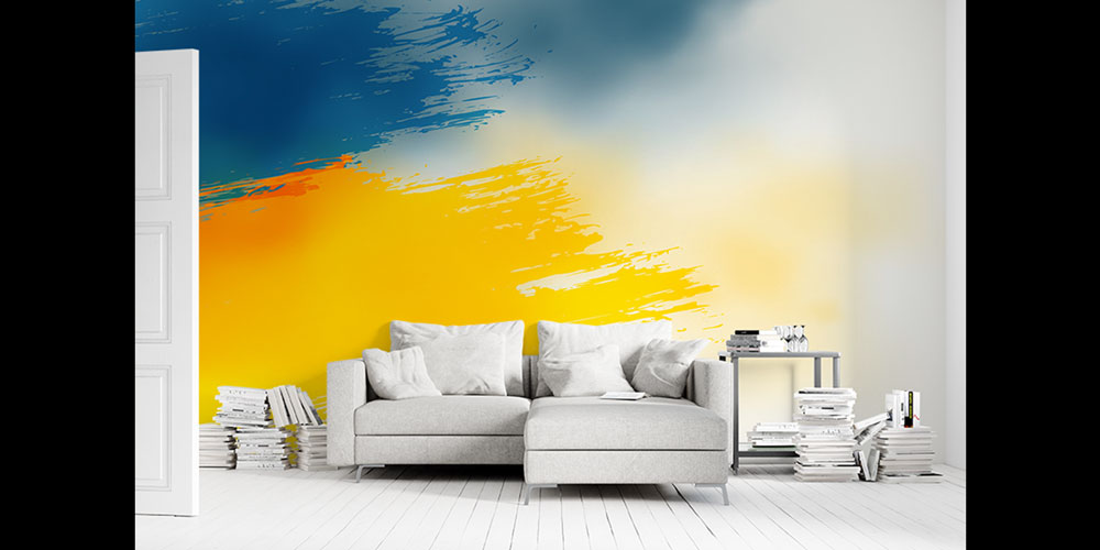 Spor Temalı Renkli Soyut Duvar Kağıdı 5854