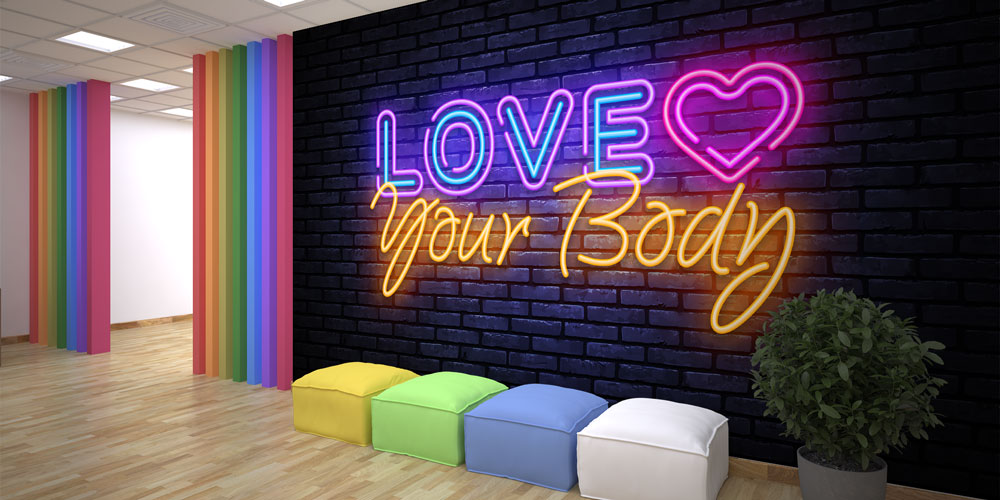 spor-duvar-kagitlari-5841-03 Love Your Body Neon Duvar Kağıdı 5841