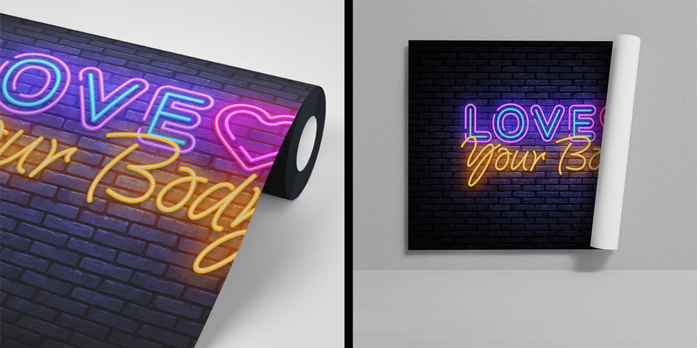 spor-duvar-kagitlari-5841-06 Love Your Body Neon Duvar Kağıdı 5841