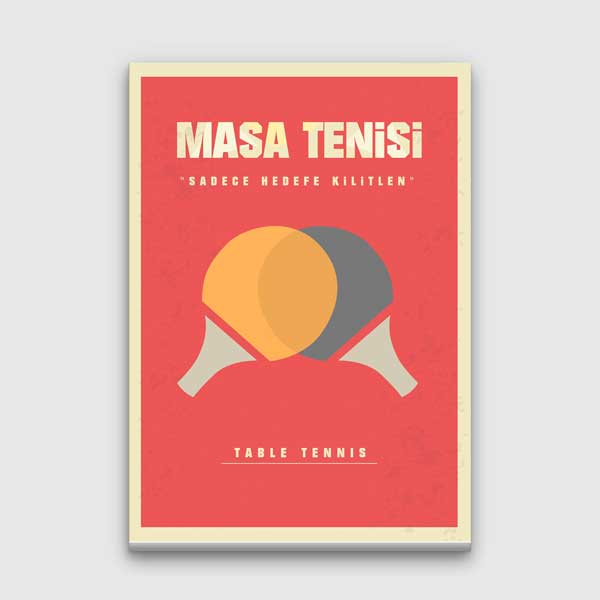 spor-duvar-posterleri-b-215-00 Masa Tenisi "Sadece Hedefe Kilitlen" Posteri – B-215