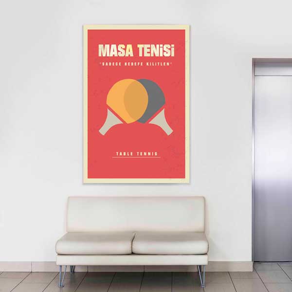 Masa Tenisi "Sadece Hedefe Kilitlen" Posteri – B-215