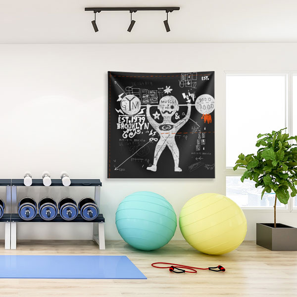 spor-duvar-tablo-5876-01 Brooklyn Street Gym Duvar Örtüsü 5876