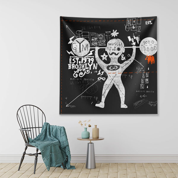 spor-duvar-tablo-5876-02 Brooklyn Street Gym Duvar Örtüsü 5876