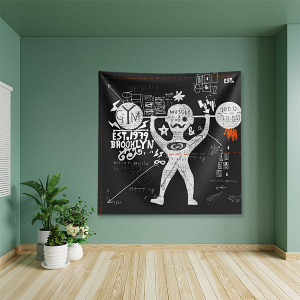 spor-duvar-tablo-5876-03 Brooklyn Street Gym Duvar Örtüsü 5876