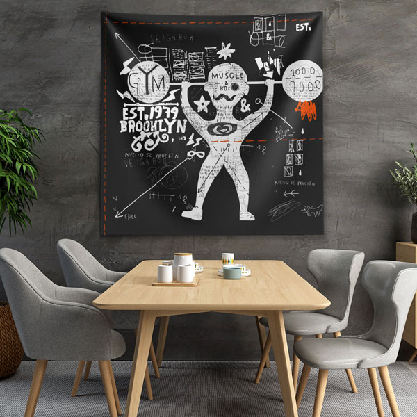 spor-duvar-tablo-5876-04 Brooklyn Street Gym Duvar Örtüsü 5876