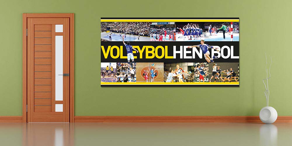 Voleybol ve Hentbol Temalı Duvar Giydirme Posteri A-212
