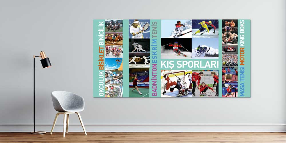 Çoklu Spor Dalları Duvar Giydirme Posteri A-216