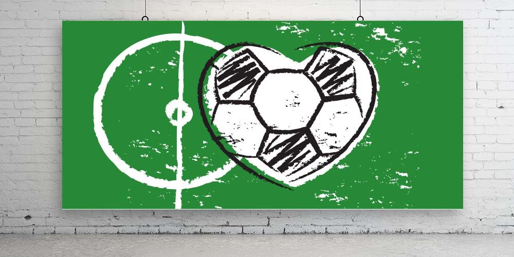 Futbol Sahası ve Kalp Topu Duvar Kağıdı 1065