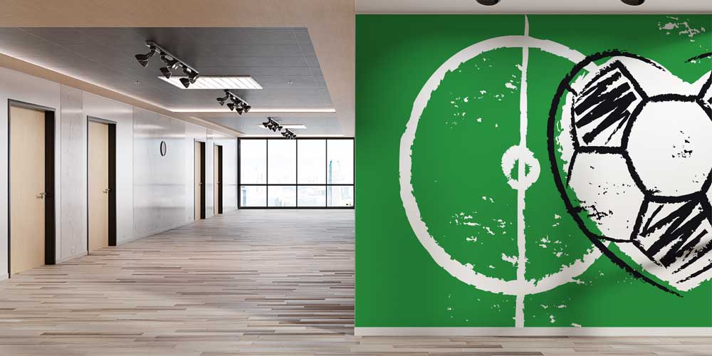 Futbol Sahası ve Kalp Topu Duvar Kağıdı 1065