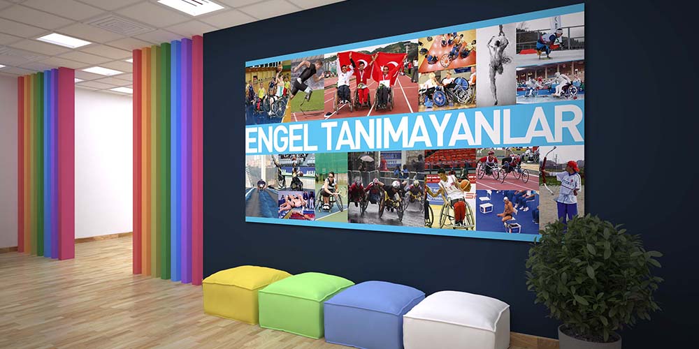 spor-salonu-duvar-panolari-a-209-02 Engelleri Tanımayanlar Spor Posteri A-209