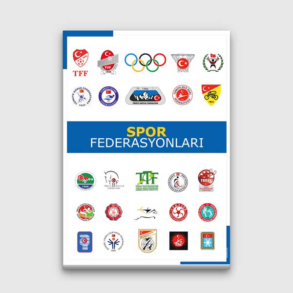 Türkiye Spor Federasyonları Logoları Posteri – B-209