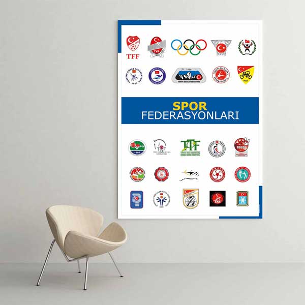 spor-salonu-duvar-posterleri-b-209-01 Türkiye Spor Federasyonları Logoları Posteri – B-209