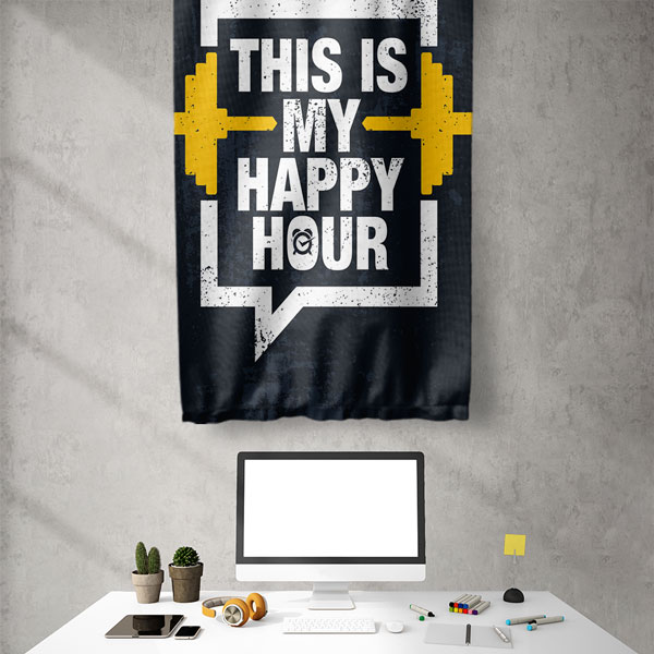 sports-banner-5906-05 Happy Hour Fitness Duvar Flaması 5906