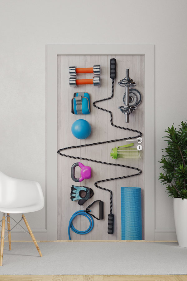 Kapı Giydirme - Fitness Ekipmanları Temalı 8920