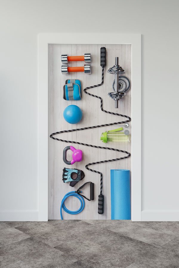 Kapı Giydirme - Fitness Ekipmanları Temalı 8920