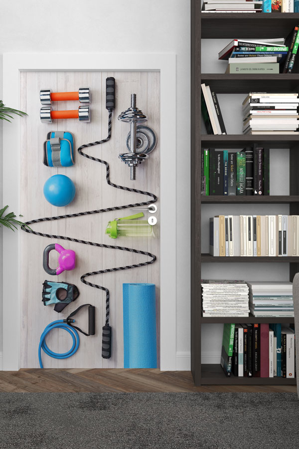 Kapı Giydirme - Fitness Ekipmanları Temalı 8920