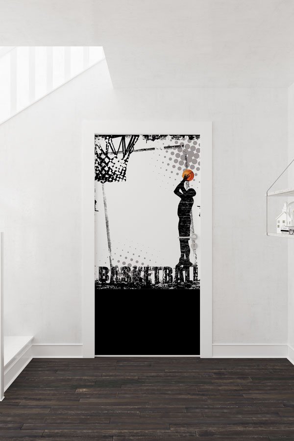 Basketbol Atışı ve Graffiti Temalı Kapı Giydirme 8956