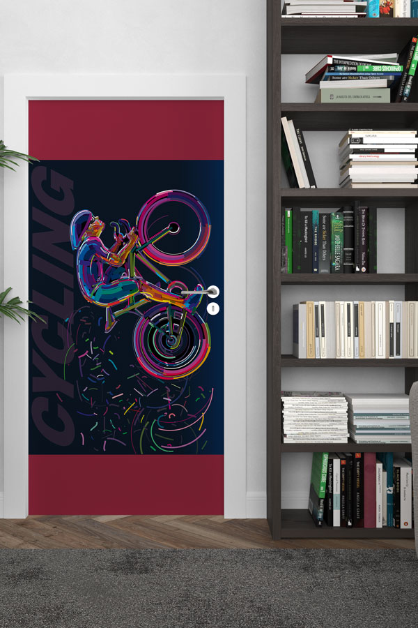 Bisikletçi ve "CYCLING" Temalı Kapı Giydirme 8944