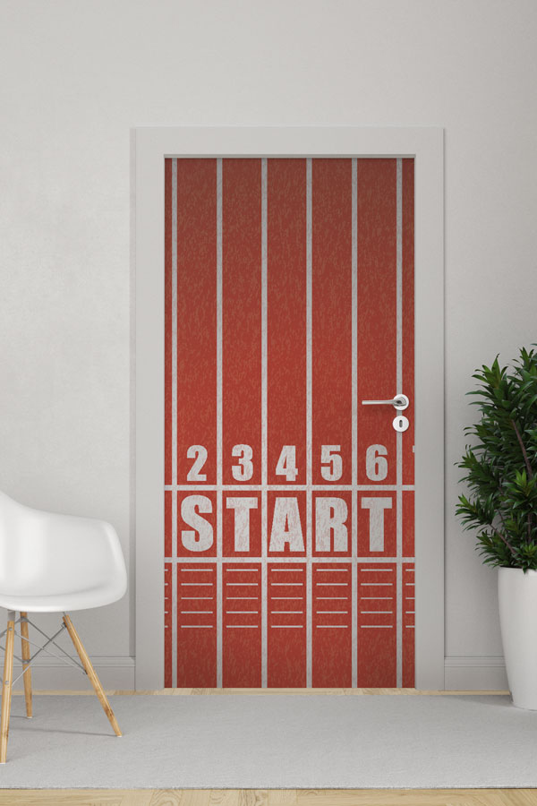 Atletizm Pisti Start Çizgisi Kapı Giydirme 8964