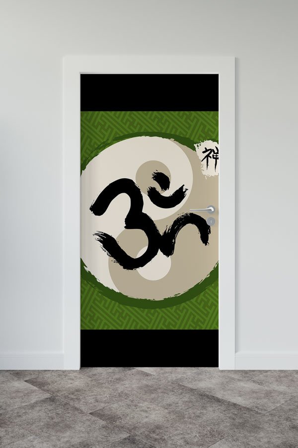 Om Sembolü Yoga ve Meditasyon Kapı Giydirme 8935