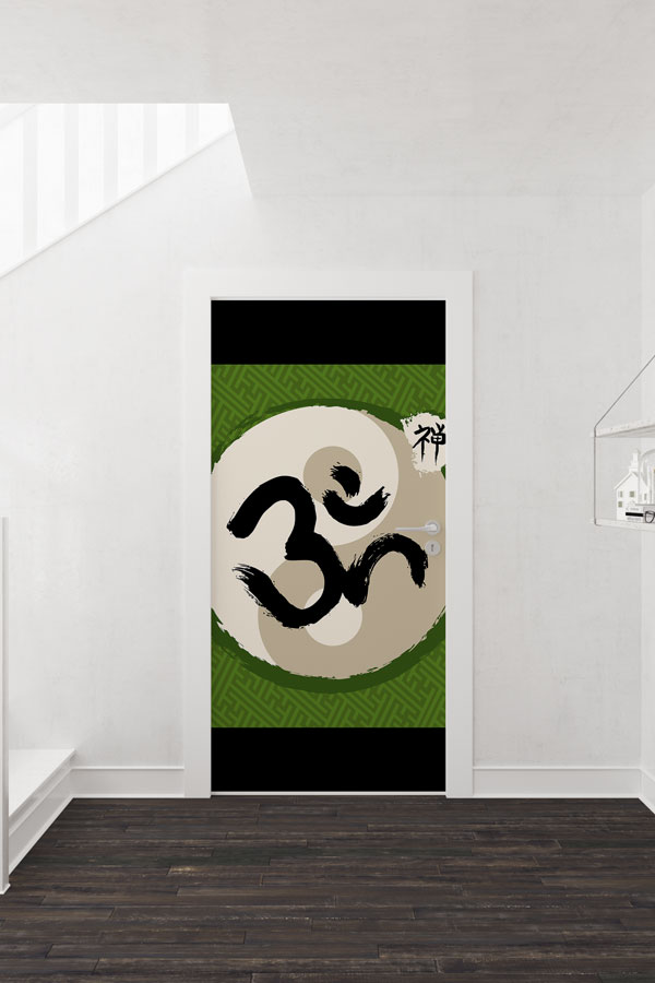 Om Sembolü Yoga ve Meditasyon Kapı Giydirme 8935