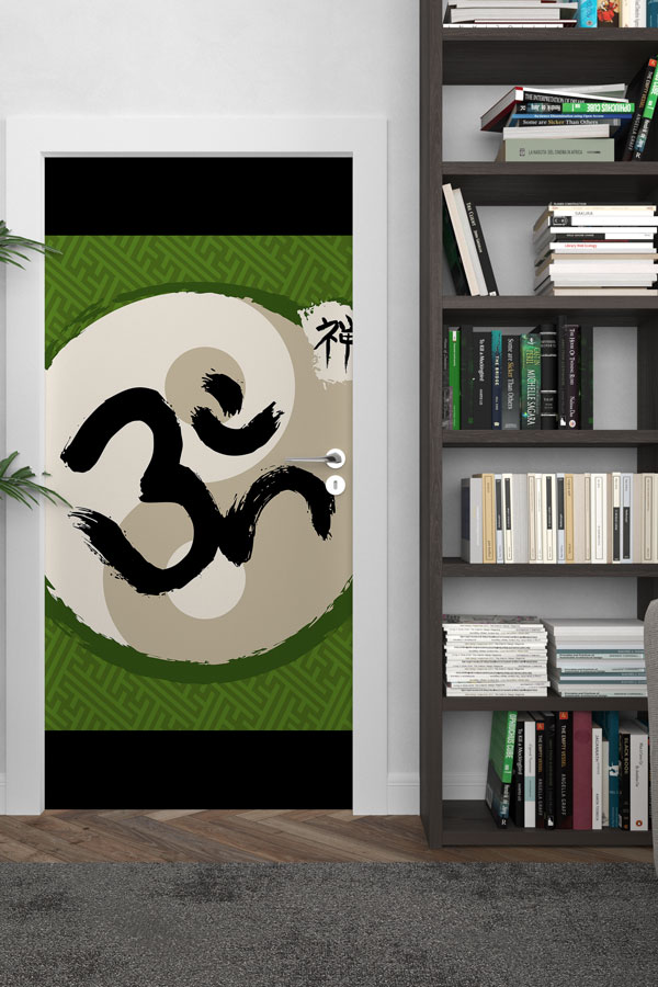 Om Sembolü Yoga ve Meditasyon Kapı Giydirme 8935