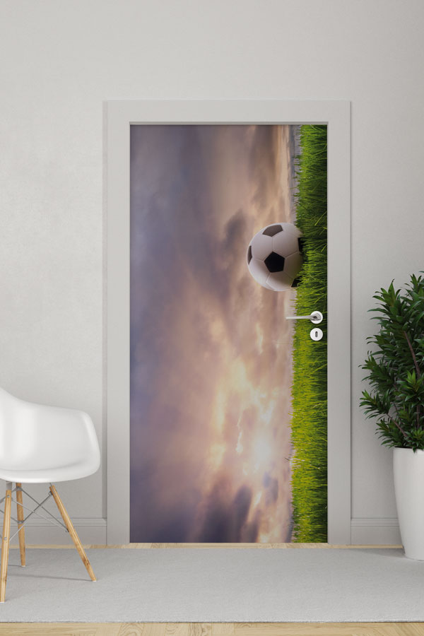 Kapı Giydirme - Futbol Topu ve Gün Batımı Sahası 8928