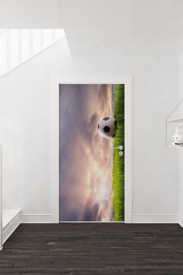 Kapı Giydirme - Futbol Topu ve Gün Batımı Sahası 8928