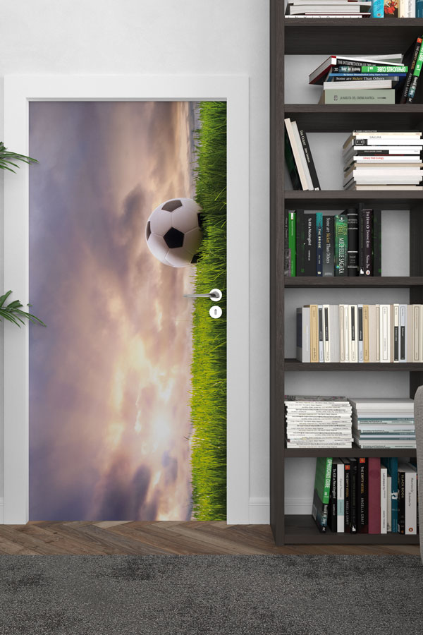 Kapı Giydirme - Futbol Topu ve Gün Batımı Sahası 8928