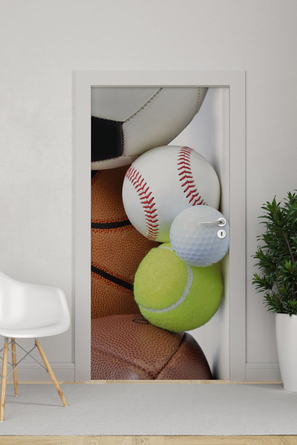 Spor Topları Kapı Giydirme Tasarımı 8930