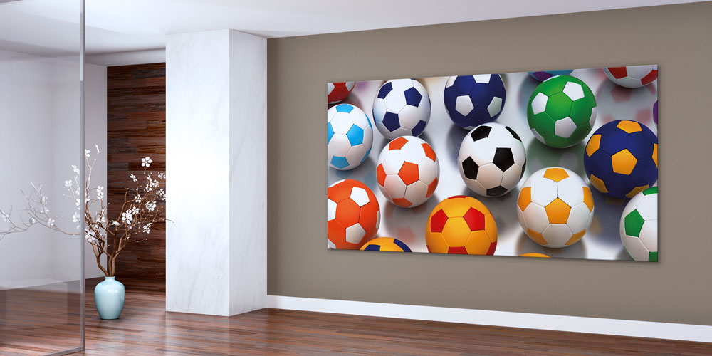 Renkli Futbol Topları Temalı Büyük Ebat Spor Duvar Dekoru – 7910-DK