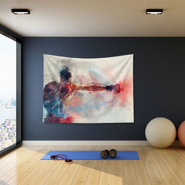 Boks Antrenman Spor Duvar Örtüsü 5857