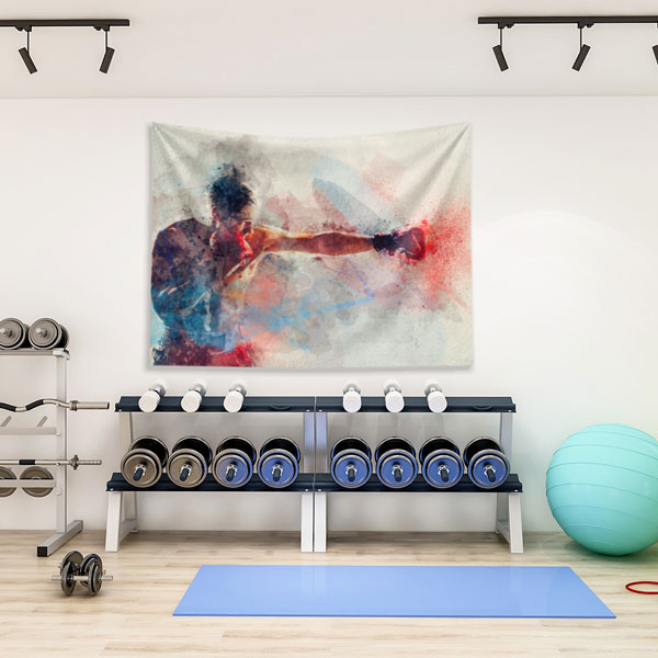 Boks Antrenman Spor Duvar Örtüsü 5857