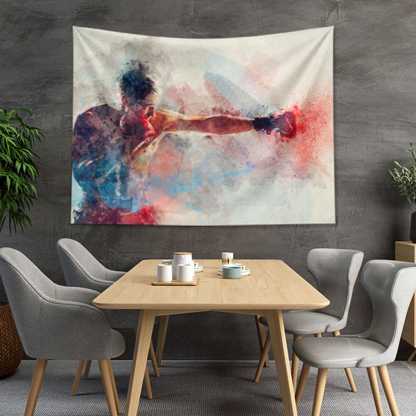 Boks Antrenman Spor Duvar Örtüsü 5857