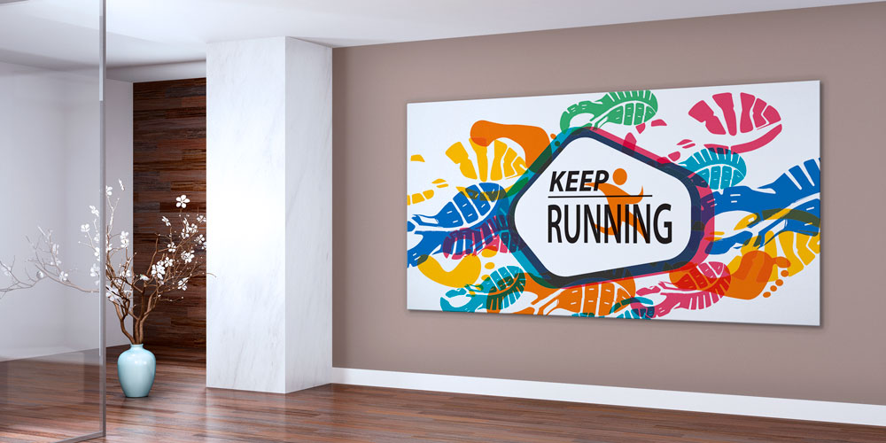 Keep Running Temalı Büyük Ebat Spor Duvar Dekoru – 7908-DK