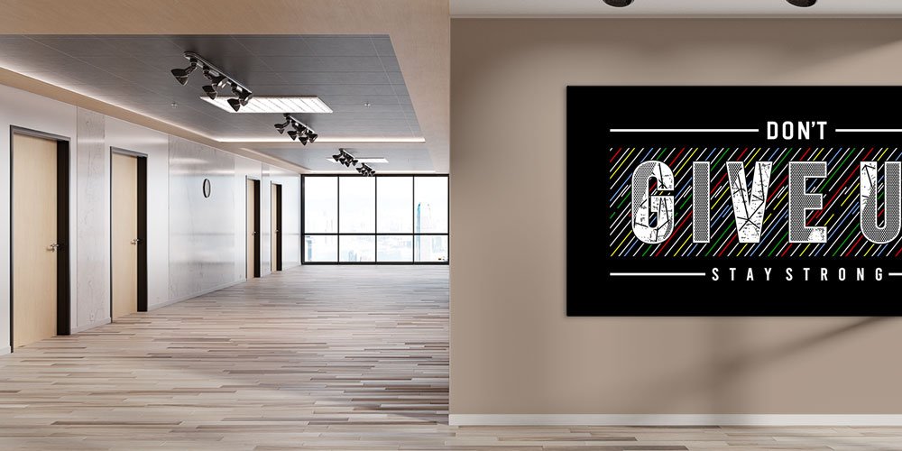 sports-wall-art-decor-7915-02 Don’t Give Up Stay Strong Spor Motivasyon Duvar Dekoru 7915