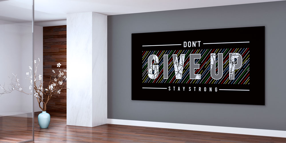 sports-wall-art-decor-7915-03 Don’t Give Up Stay Strong Spor Motivasyon Duvar Dekoru – 7915-DK